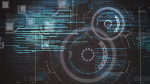 Futuristic Digital Interface Background with Data Visualization