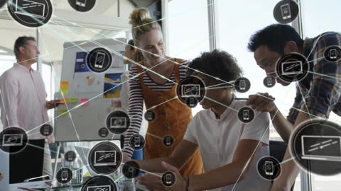 Innovative Networking Concepts in Diverse Business Team Meeting