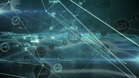 Digital Network Connections with Data Processing and Light Effects