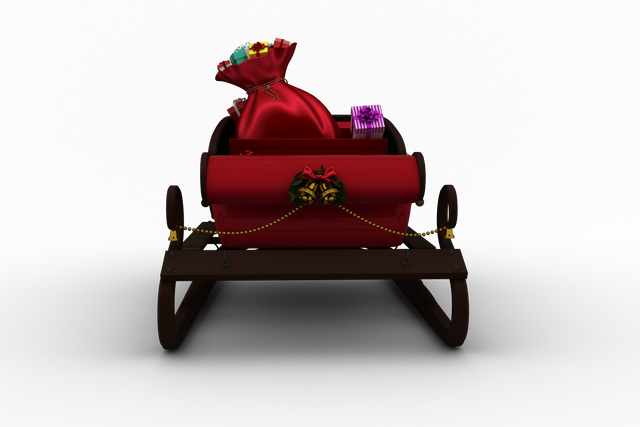 Transparent Christmas Sleigh filled with Gifts and Presents - Download Free Stock Videos Pikwizard.com