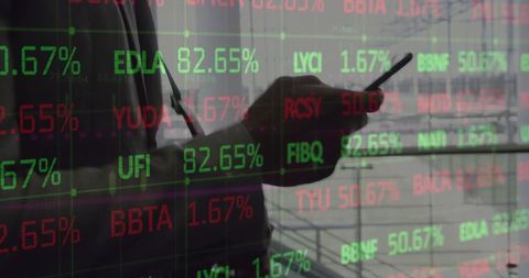 analyzing stock market data in high-tech financial environment - Download Free Stock Images Pikwizard.com