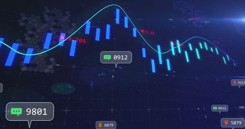 Futuristic Financial Dashboard Displaying Interactive Data Graph - Download Free Stock Images Pikwizard.com