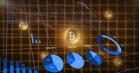 Futuristic Bitcoin Chart Digital Visualization