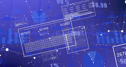 Futuristic Interface Displaying Digital Data and Statistics