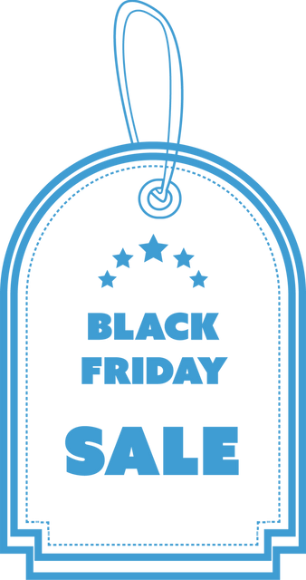 Transparent Blue Tag with Black Friday Sale Text - Download Free Stock Videos Pikwizard.com