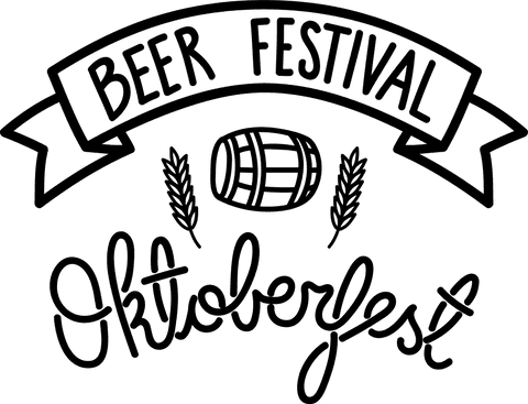 Oktoberfest text on transparent background for beer festival design