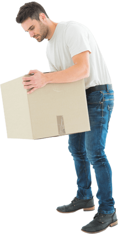man carrying box in jeans on transparent background - Download Free Stock Videos Pikwizard.com