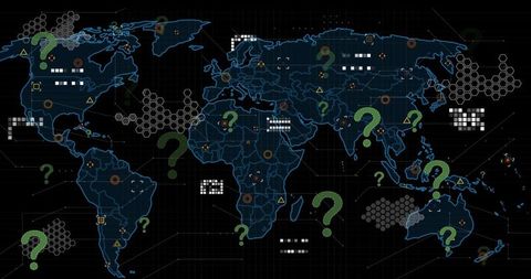Global Network Future Concept with Digital Question Marks - Download Free Stock Images Pikwizard.com