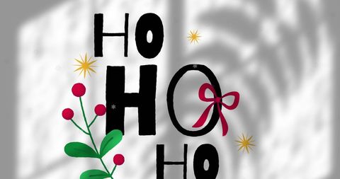 Festive christmas greeting with snow and holiday decor