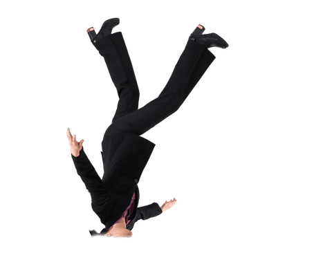 caucasian businesswoman upside down transparent stock image - Download Free Stock Videos Pikwizard.com