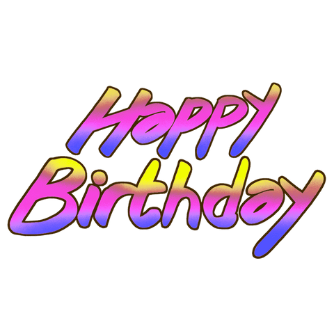 stylized gradient happy birthday text on transparent background - Download Free Stock Videos Pikwizard.com