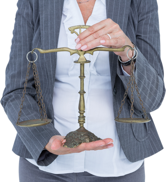 Transparent Midsection of Female Lawyer Holding Scale of Justice - Download Free Stock Videos Pikwizard.com