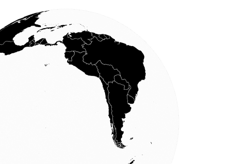 Digital Illustration of South America on Transparent Globe - Download Free Stock Videos Pikwizard.com