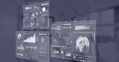 Digital Data Interfaces in Corporate Environment - Download Free Stock Images Pikwizard.com