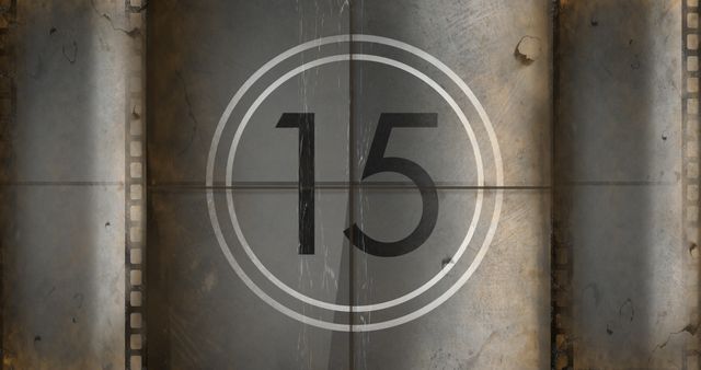 Vintage Film Countdown Timer with Grunge Effect - Download Free Stock Images Pikwizard.com