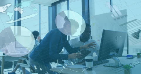 Animated Financial Data with Forrur Lounge Business Discussion