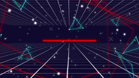 Dynamic Neon Geometric Design in Modern Digital Space