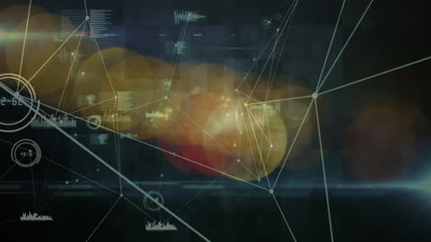 Futuristic Digital Connections and Data Visualization Background