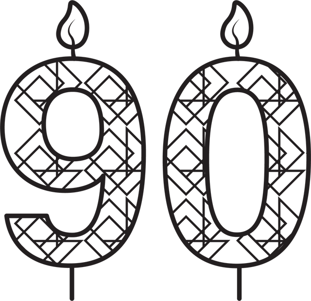 Vector Illustration of Transparent Number 90 Candles, Party and Celebration Concept - Download Free Stock Videos Pikwizard.com