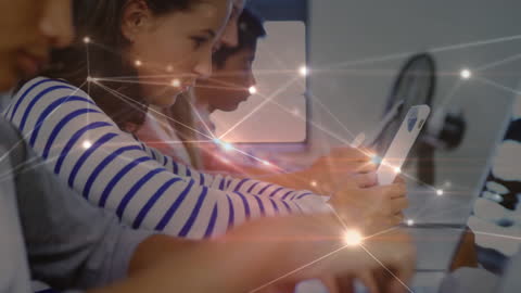 Students Using Digital Tablets in Networked Classroom