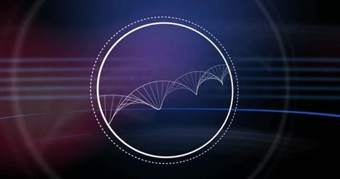 Futuristic DNA Strand Visualization on Digital Interface