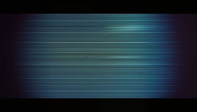 Glitch Effect with Teal and Blue Horizontal Lines on Dark Background