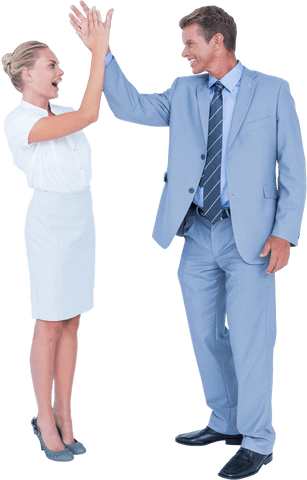 Transparent Business Team High-Fiving in Corporate Attire - Download Free Stock Videos Pikwizard.com