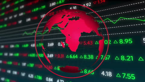Digital Globe with Financial Data Display Highlighting Global Finance