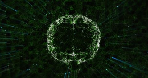 Digital 3D Brain with Futuristic Glowing Background - Download Free Stock Images Pikwizard.com