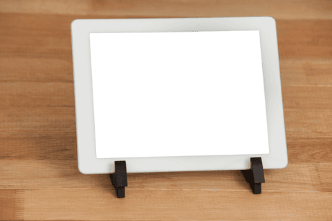 digital tablet display with black screen on wooden surface transparent background - Download Free Stock Videos Pikwizard.com
