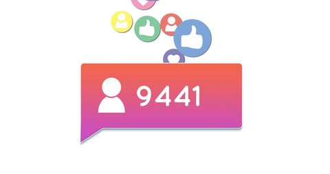 Social Media Follower Count Increasing with Reaction Icons - Download Free Stock Images Pikwizard.com