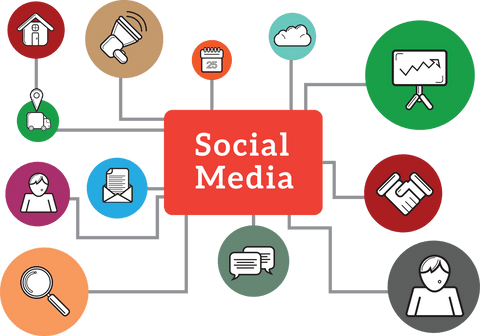 social media transparent icons connected on white background - Download Free Stock Videos Pikwizard.com