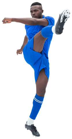 african american footballer kicking soccer action transparent background - Download Free Stock Videos Pikwizard.com