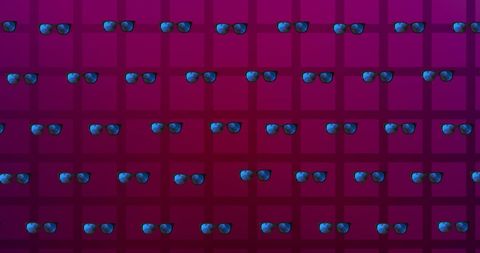 pattern of sunglasses on vibrant purple grid background - Download Free Stock Images Pikwizard.com