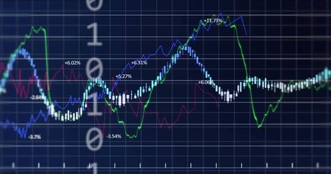 Futuristic Data Trend Graphs on Digital Interface - Download Free Stock Images Pikwizard.com