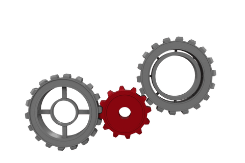 red and grey gears on transparent background workflow concept - Download Free Stock Videos Pikwizard.com