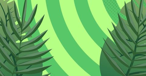 Vibrant Exotic Leaves with Green Radial Stripes - Download Free Stock Images Pikwizard.com