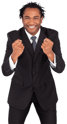 transparent successful businessman celebrating triumph - Download Free Stock Videos Pikwizard.com