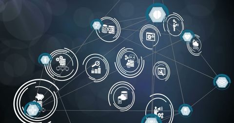 digital network connectivity with futuristic technology icons - Download Free Stock Images Pikwizard.com