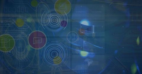 Abstract data network and technology concept vision