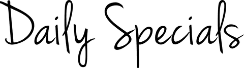 Daily specials text on transparent background, food illustration