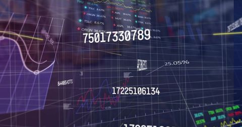 Analyzing Financial Data with Digital Graphs on Transparent Screens - Download Free Stock Images Pikwizard.com