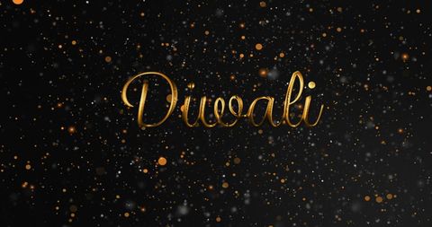 Elegant Diwali Greeting with Gold Particles