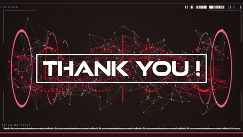 Digital Thank You Message with Network Connection Animation