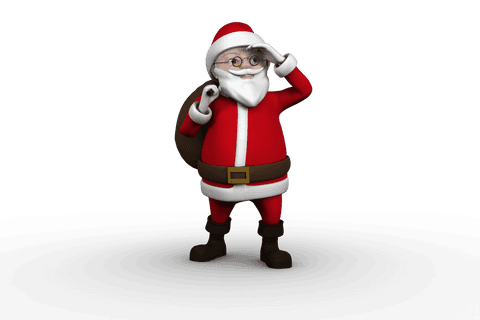 digital santa claus waving transparent background png art - Download Free Stock Videos Pikwizard.com