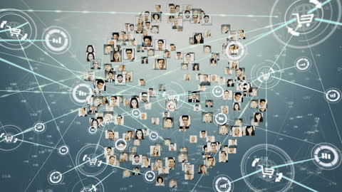 Global Network of Digital Connections with Diverse Faces