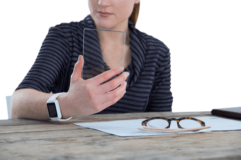 transparent glass interface technology in office setting - Download Free Stock Videos Pikwizard.com