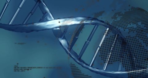 DNA Strand with Digital Data Cloud Concept Art - Download Free Stock Images Pikwizard.com