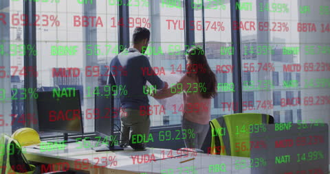 Global Finance Meeting with Overlay of Stock Financial Data