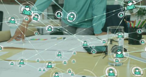 Collaboration network over business planning in office environment